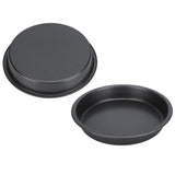 2Pcs Non Stick Pizza Pan Deep Thickened Carbon Steel Baking Pan for Kitchen Bakery9in