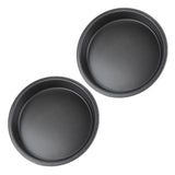 2Pcs Non Stick Pizza Pan Deep Thickened Carbon Steel Baking Pan for Kitchen Bakery9in