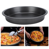 2Pcs Non Stick Pizza Pan Deep Thickened Carbon Steel Baking Pan for Kitchen Bakery9in