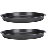 2Pcs Non Stick Pizza Pan Deep Thickened Carbon Steel Baking Pan for Kitchen Bakery12in