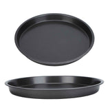 2Pcs Non Stick Pizza Pan Deep Thickened Carbon Steel Baking Pan for Kitchen Bakery12in