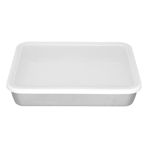Stainless Steel Baking Tray Deep Flat Non Stick Baking Pan Food Storage Box with CoverS