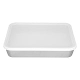 Stainless Steel Baking Tray Deep Flat Non Stick Baking Pan Food Storage Box with CoverM
