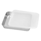 Stainless Steel Baking Tray Deep Flat Non Stick Baking Pan Food Storage Box with CoverM