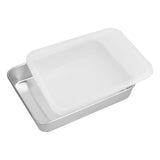 Stainless Steel Baking Tray Deep Flat Non Stick Baking Pan Food Storage Box with CoverM