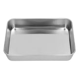 Stainless Steel Baking Tray Deep Flat Non Stick Baking Pan Food Storage Box with CoverM