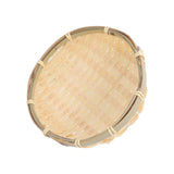 Fruit Basket Hand Woven Bamboo Mini Multifunctional Sturdy Serving Basket Tray for Living Room Kitchen 13x4cm