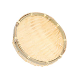 Fruit Basket Hand Woven Bamboo Mini Multifunctional Sturdy Serving Basket Tray for Living Room Kitchen 13x4cm