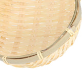 Fruit Basket Hand Woven Bamboo Mini Multifunctional Sturdy Serving Basket Tray for Living Room Kitchen 13x4cm