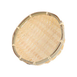 Fruit Basket Hand Woven Bamboo Mini Multifunctional Sturdy Serving Basket Tray for Living Room Kitchen 15x5cm In Australia - Darrahopens