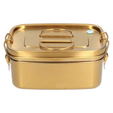 1.5L 2 Layer Lunch Box Portable Leakproof 304 Stainless Steel Bento Food Container Dinnerware for Home OfficeGold In Australia - Darrahopens