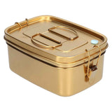 1.5L 2 Layer Lunch Box Portable Leakproof 304 Stainless Steel Bento Food Container Dinnerware for Home OfficeGold In Australia - Darrahopens