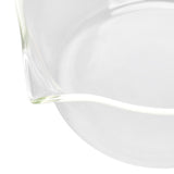 Glass Milk Pot with Wooden Handle V Shaped Spout Noodles Saucepan Home Kitchen Cookware Accessory400ml