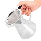 400ml Glass Coffee Pot Kettle Heat Resistant Pour Over Coffee Maker with Stainless Steel Filter for Home KitchenFlat Base In Australia - Darrahopens