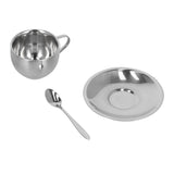 3PCS/Set Insulated Coffee Cup Set Stainless Steel Double Walled Mugs Milk Tea Cup with Saucer Spoon Set180ML In Australia - Darrahopens