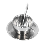 3PCS/Set Insulated Coffee Cup Set Stainless Steel Double Walled Mugs Milk Tea Cup with Saucer Spoon Set180ML In Australia - Darrahopens