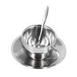 3PCS/Set Insulated Coffee Cup Set Stainless Steel Double Walled Mugs Milk Tea Cup with Saucer Spoon Set180ML In Australia - Darrahopens