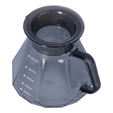 Coffee Kettle Heat Resistant Coffee Sharing Pot Transparent Black Glass Tea Pot for Kitchen Home600ml In Australia - Darrahopens