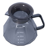 Coffee Kettle Heat Resistant Coffee Sharing Pot Transparent Black Glass Tea Pot for Kitchen Home600ml In Australia - Darrahopens