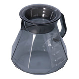 Coffee Kettle Heat Resistant Coffee Sharing Pot Transparent Black Glass Tea Pot for Kitchen Home600ml