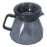 Coffee Kettle Heat Resistant Coffee Sharing Pot Transparent Black Glass Tea Pot for Kitchen Home400ml