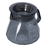 Coffee Kettle Heat Resistant Coffee Sharing Pot Transparent Black Glass Tea Pot for Kitchen Home400ml