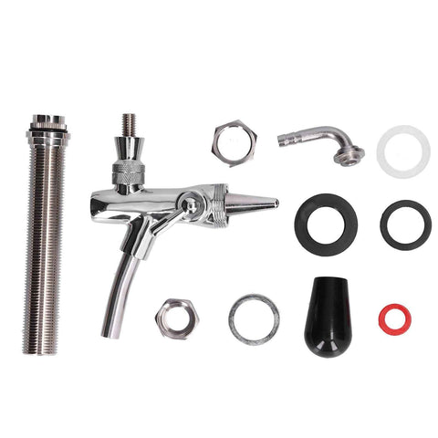 Draft Beer Adjustable Faucet Chrome Plated Stainless Steel G5/8 Shank Beer Tap for Home Brewing In Australia - Darrahopens