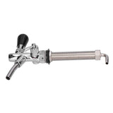 Draft Beer Adjustable Faucet Chrome Plated Stainless Steel G5/8 Shank Beer Tap for Home Brewing