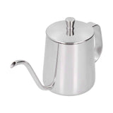 Hand Drip Coffee Pot Stainless Steel Coffee Pouring Kettle Pour Over Gooseneck Tea Pot with LidSilver 350ml In Australia - Darrahopens