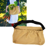 Fruit Picking Bag Adjustable Oxford Cloth Waist Hanging Tool Bag for Gardening OutdoorKhaki