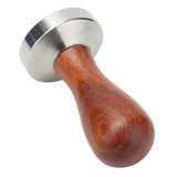 53mm Coffee Tamper with Wooden Handle Stainless Steel Coffee Powder Hammer for Restaurant