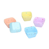 20Pcs Silicone Cupcake Mold Non Stick Reusable Baking Molds for Muffin Biscuits Cheese Cake PastriesSquare