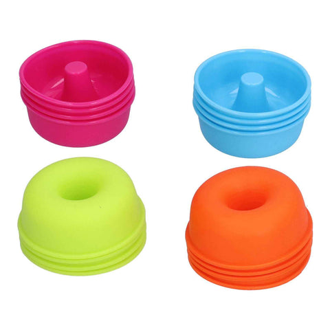 16pcs Donut Mold Bright Colors Reusable Cleanable Reliable Baking Cups for Pastries Puddings In Australia - Darrahopens