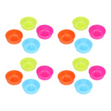 16pcs Donut Mold Bright Colors Reusable Cleanable Reliable Baking Cups for Pastries Puddings