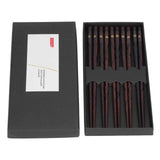 5 Pair Japanese Style Wooden Chopsticks Golden Printed Flowers Reusable Traditional Stylish Gift for Family Friends In Australia - Darrahopens