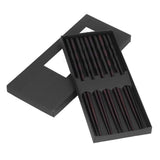 5 Pairs Chopsticks Ironwood Black Round Reusable 23cm/9.1in Long for Japanese Style Tableware Classic