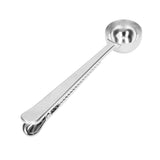 Coffee Scoop Food Grade Stainless Steel Dishwasher Available 2 in 1 Sealing Function Spoon for Kitchen Restaurant
