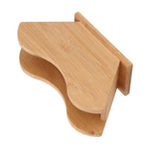 Coffee Filter Paper Holder Bamboo Countertop Reusable V Shape Tissue Dispenser for Home