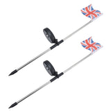 2PCS Solar UK Flag Light LED Solar Garden Lawn Lamp for Outdoor Landscape Decoration White Light