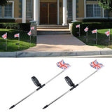 2PCS Solar UK Flag Light LED Solar Garden Lawn Lamp for Outdoor Landscape Decoration White Light