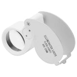 Jewelry Magnifier 40X Portable Illuminated Jewelry Loupe Magnifying Glasses for Detecting Identifying