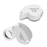 Jewelry Magnifier 40X Portable Illuminated Jewelry Loupe Magnifying Glasses for Detecting Identifying