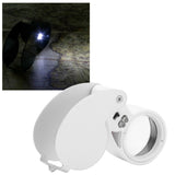 Jewelry Magnifier 40X Portable Illuminated Jewelry Loupe Magnifying Glasses for Detecting Identifying