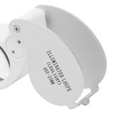 Jewelry Magnifier 40X Portable Illuminated Jewelry Loupe Magnifying Glasses for Detecting Identifying