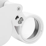 Jewelry Magnifier 40X Portable Illuminated Jewelry Loupe Magnifying Glasses for Detecting Identifying