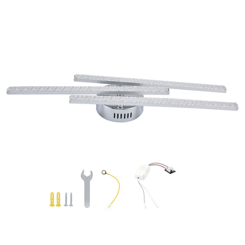 3‑Strips LED Ceiling Lamp Modern Ceiling‑Mounted Light Living Room Bedroom Decoration AC85‑265VWarm Light