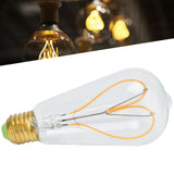Light Bulb Love Peach Heart Shaped Transparent LED Filament Lamp Bulb 110V E27 Lamp Holder 4W Warm Light