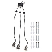 3 Arms Chandelier Lamp Holder Metal Retro Decoration Ceiling Light Socket for Home Dining Hall Bars