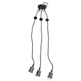 3 Arms Chandelier Lamp Holder Metal Retro Decoration Ceiling Light Socket for Home Dining Hall Bars
