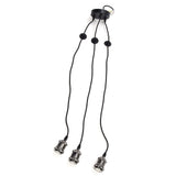 3 Arms Chandelier Lamp Holder Metal Retro Decoration Ceiling Light Socket for Home Dining Hall Bars